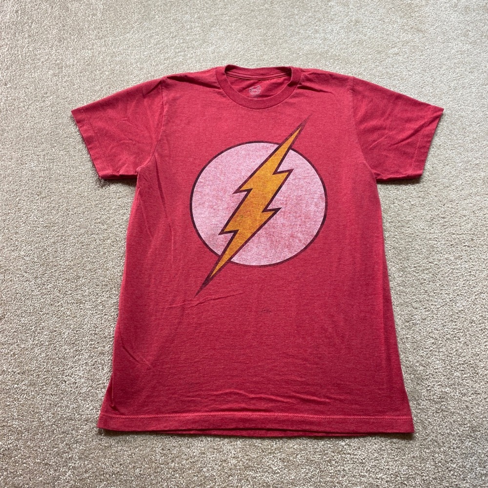 The Flash DC Comics Shirt Kids Small‎ Red Short Sleeve Graphic Tee